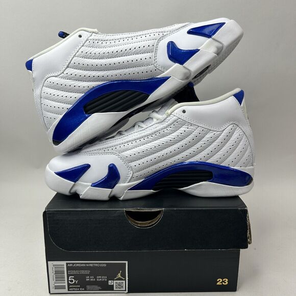 Nike Shoes Air Jordan 14 Retro GS “Hyper Royal” 2023 - Picture 3 of 5